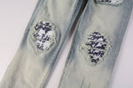 Load image into Gallery viewer, Todroki Bleach Cipher – knee patch repair detail