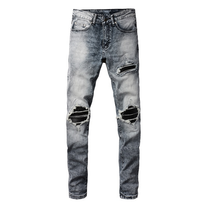 Todroki Slim-Fit Grey Damage – Todroki Denim
