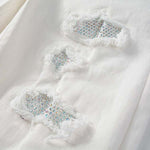 Load image into Gallery viewer, Todroki Frost White Rhinestone slim-fit white denim (6)