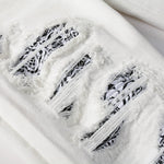 Load image into Gallery viewer, Todroki Ivory Thorn – thigh destroy with paisley patch
