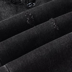 Load image into Gallery viewer, Todroki Graphite Bloom – denim fabric close-up
