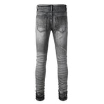 Load image into Gallery viewer, Todroki Ash Void grey slim denim – back