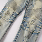 Load image into Gallery viewer, Todroki Pumice Groove – ribbed biker knee panels and distressing