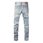 Load image into Gallery viewer, Todroki Slim-Fit White Rhinestone – Todroki Denim (2)