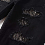 Load image into Gallery viewer, Todroki Slim-Fit Black Rhinestone – Todroki Denim (5)