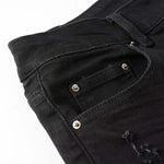 Load image into Gallery viewer, Todroki Slim-Fit Black Rhinestone – Todroki Denim (3)