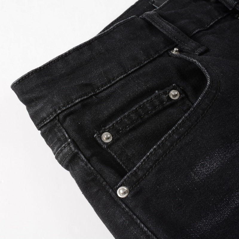 Todroki Slim-Fit Black Paisley