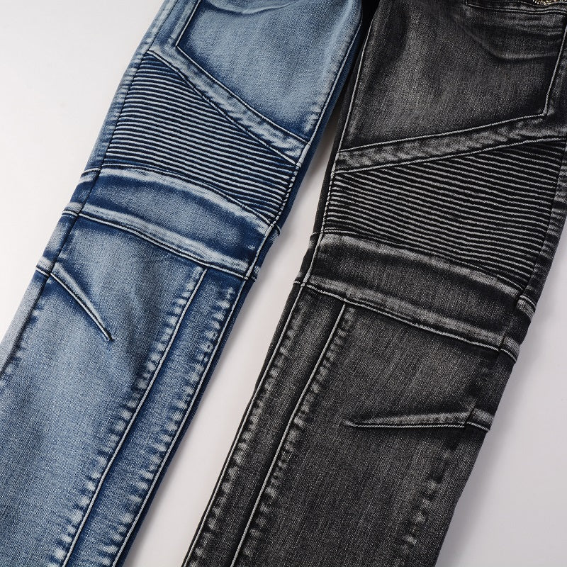 Todroki Cobalt Splice – two-tone ribbed knee panels