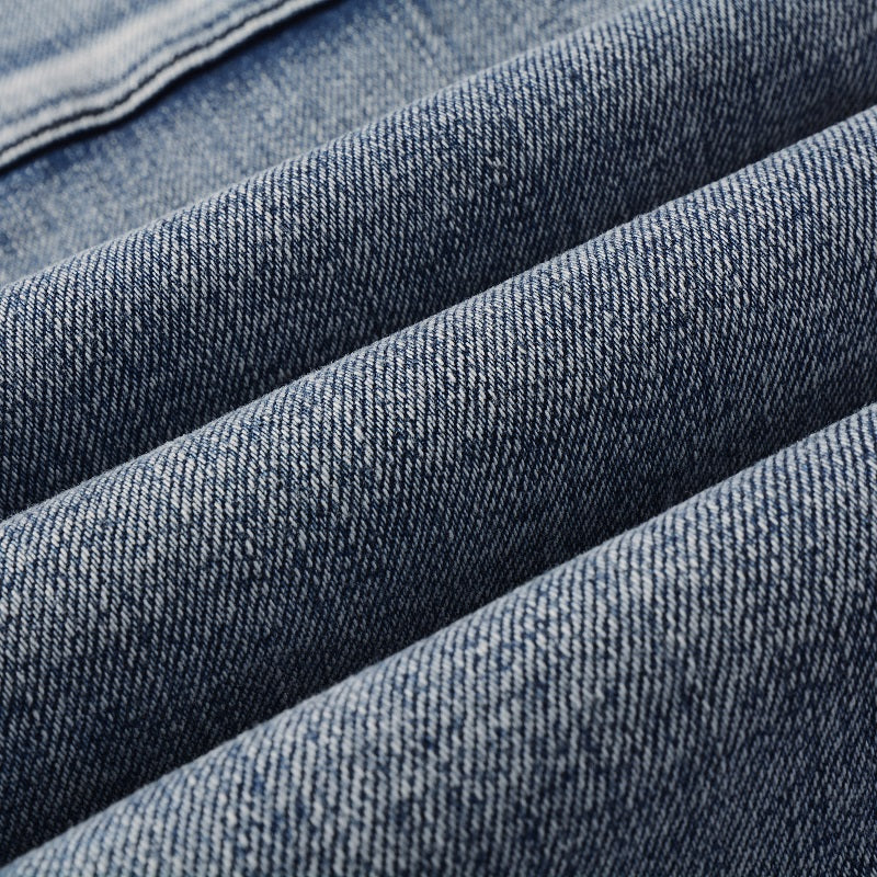 Todroki Cobalt Splice – denim fabric close-up