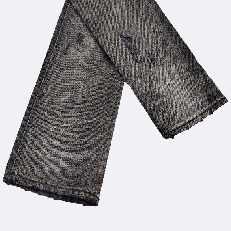 Todroki Slate Relic – raw hem and denim fabric close-up