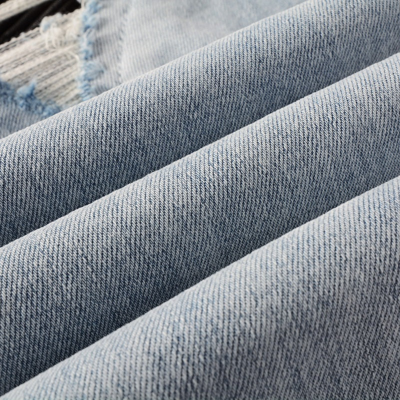 Todroki Vapor Trench – denim fabric close-up