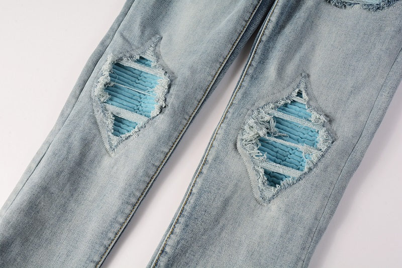Todroki Cyan Lattice – knee damage with cyan under patch