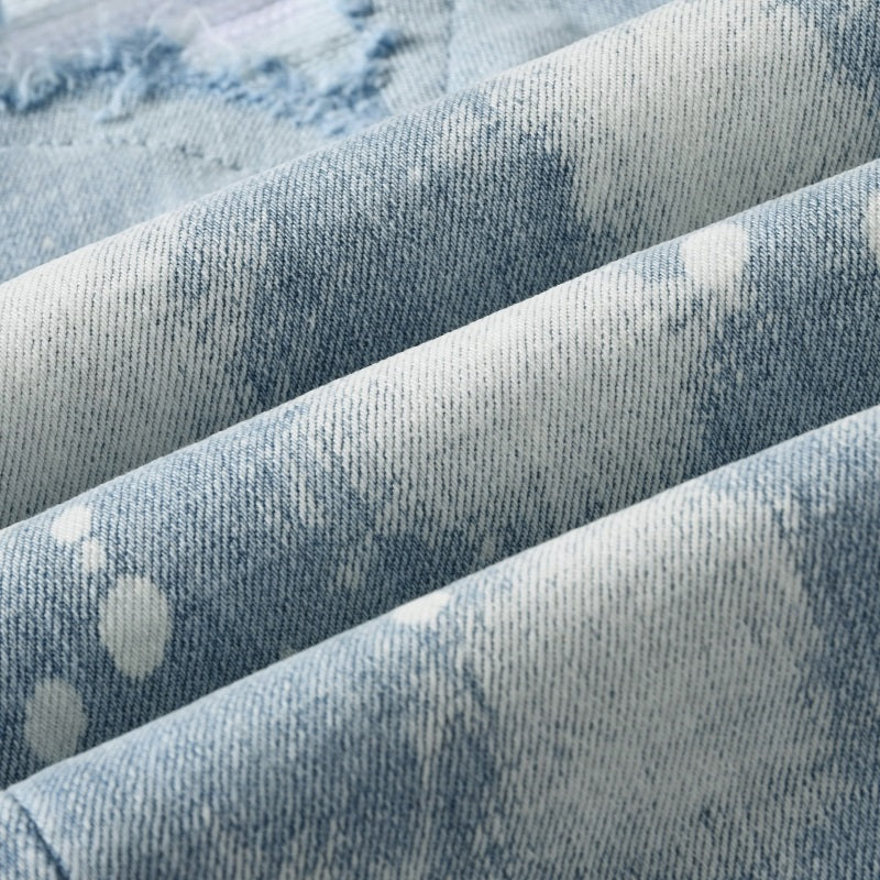 Todroki Winter Spill – denim fabric