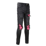 Todroki Slim-Fit Black Pink Patch – Todroki Denim (2)