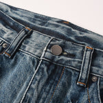 Load image into Gallery viewer, Todroki Salt Blue – waistband and button detail