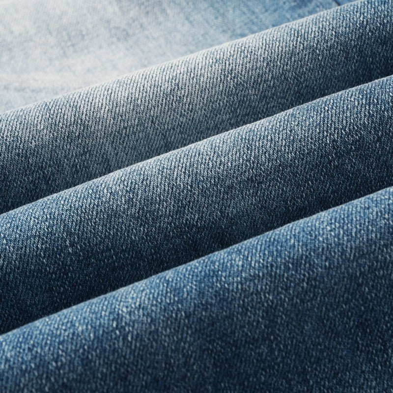Todroki Blue Crease – denim fabric close-up