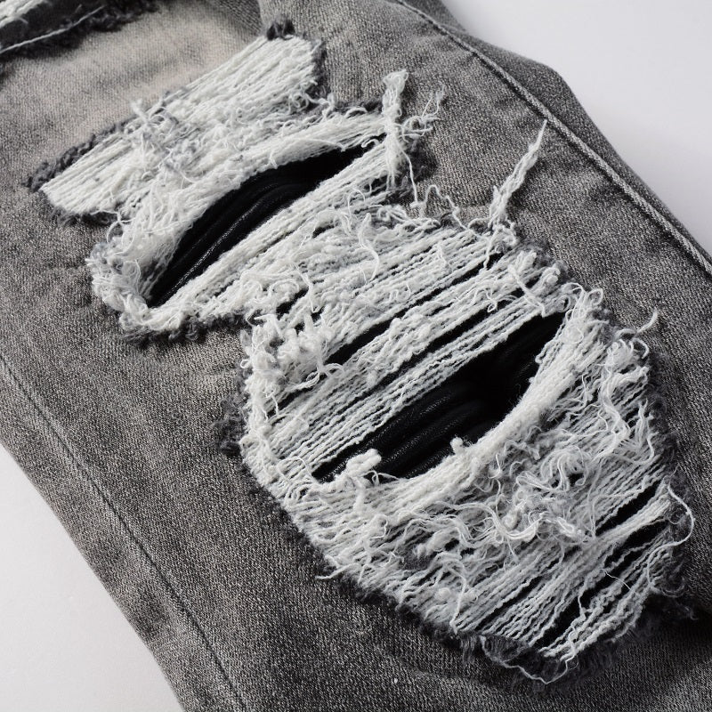 Todroki Smoke Ravel – shredded knee damage detail