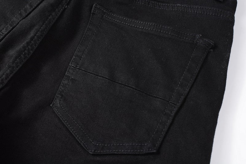Todroki Raven Fold – black denim fabric and back pocket