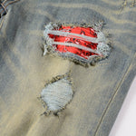 Load image into Gallery viewer, Todroki Crimson Vein – red bandana underlay patch detail
