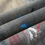 Load image into Gallery viewer, Todroki Dust Signal – denim and paint close-up