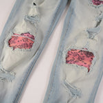Load image into Gallery viewer, Todroki Coral Drift – pink paisley panel detail