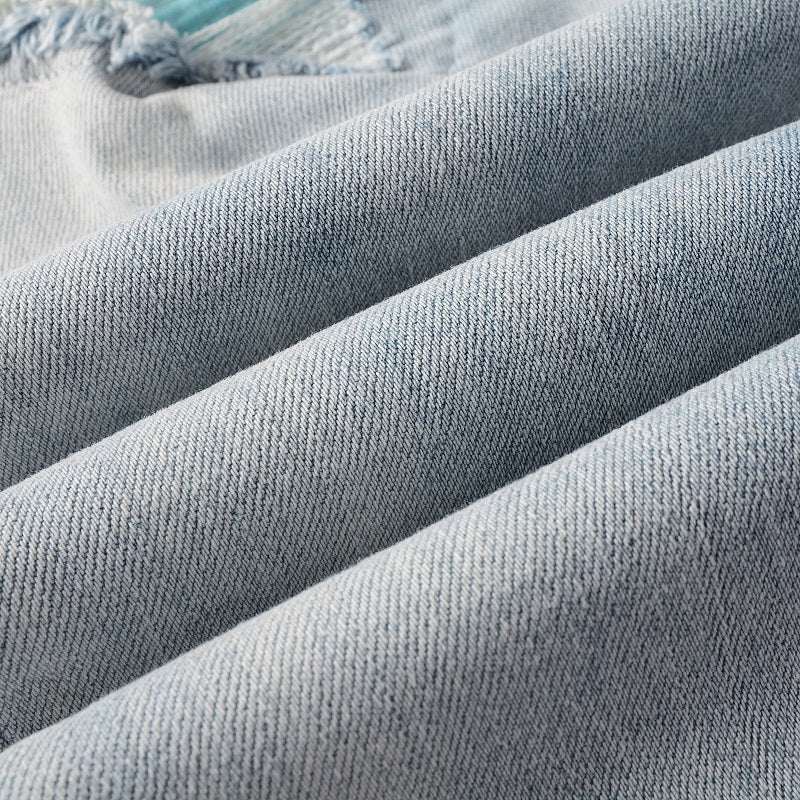 Todroki Reef Fracture – denim fabric close-up