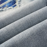 Load image into Gallery viewer, Todroki Lapis Fray – denim fabric close-up