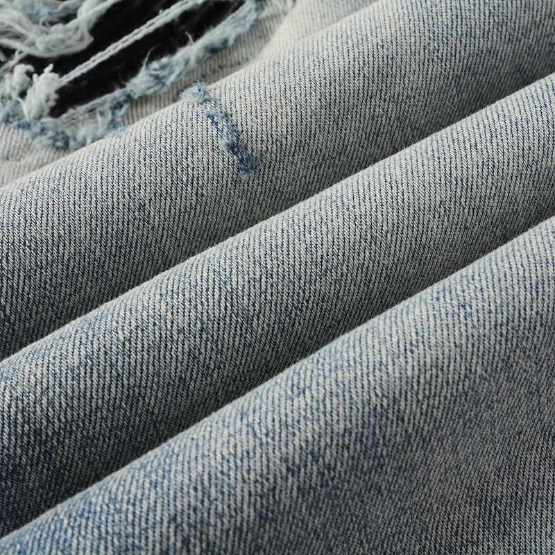 Todroki Basalt Trace – denim fabric close-up