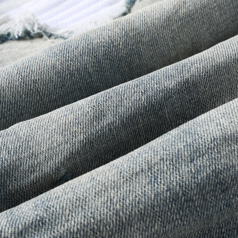 Todroki Kiln Drift – denim fabric close-up