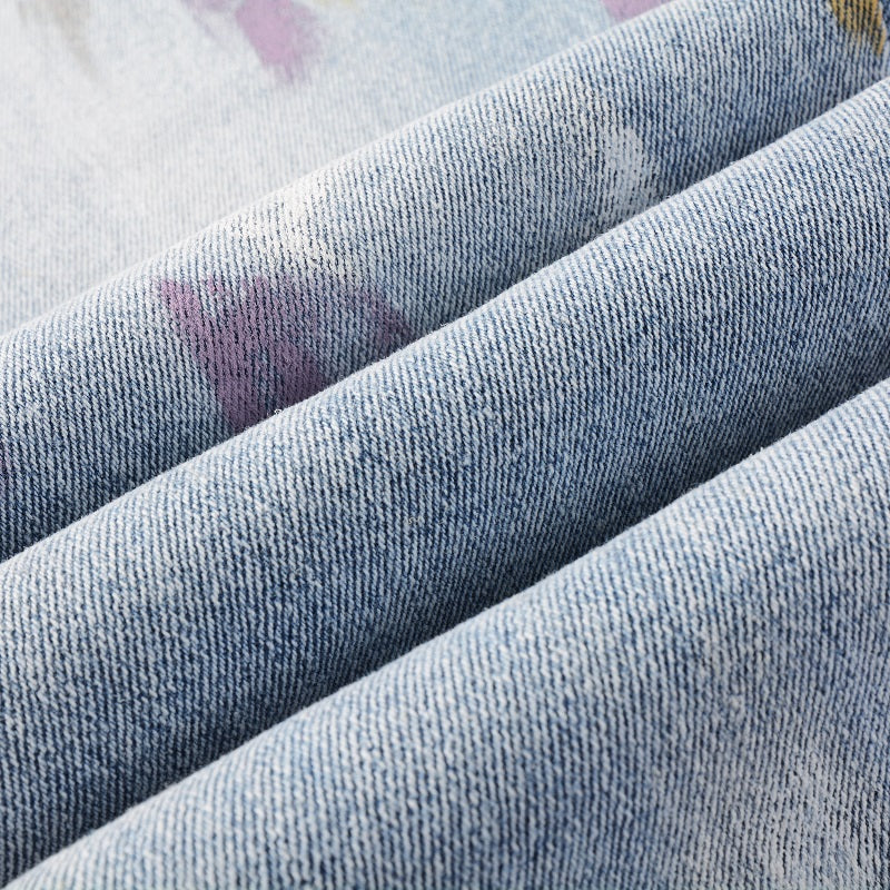 Todroki Petal Static – denim fabric