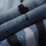 Load image into Gallery viewer, Todroki Ink Squall – denim fabric close-up