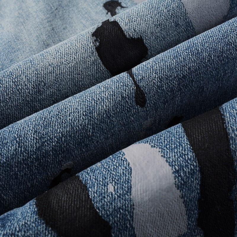 Todroki Ink Squall – denim fabric close-up