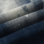 Load image into Gallery viewer, Todroki Snow Fracture – denim fabric close-up