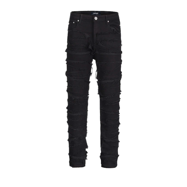 Todroki Flare-Fit Black Damage – Todroki Denim