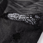 Load image into Gallery viewer, Todroki Graphite Bloom – paisley patch repair detail