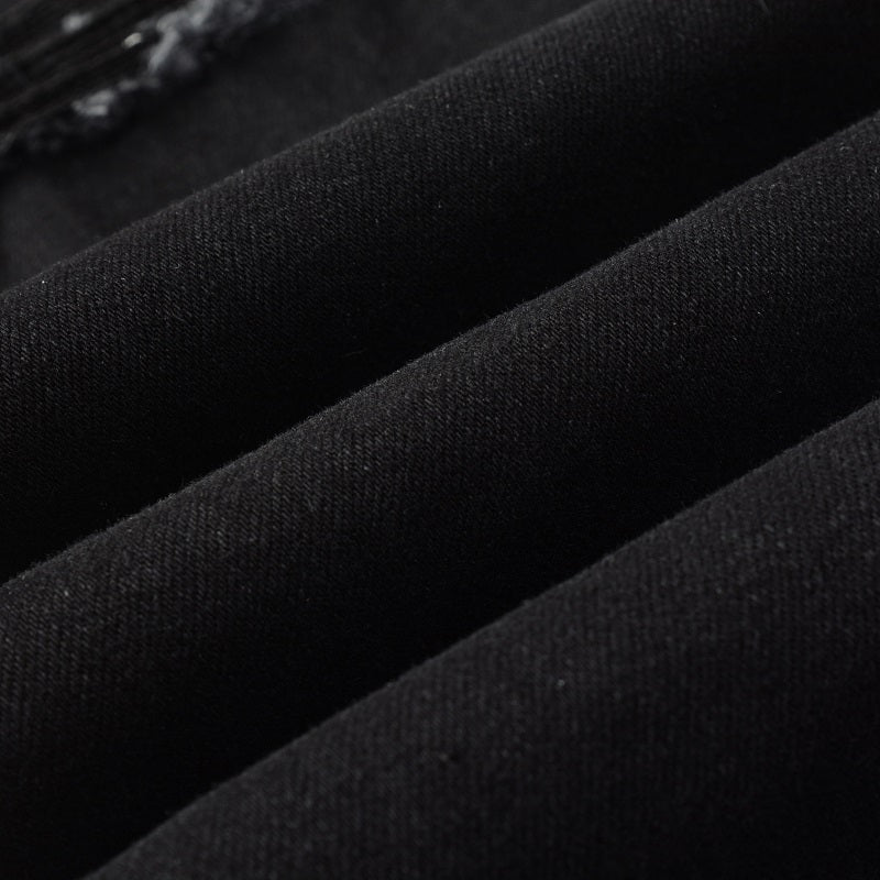 Todroki Obsidian Rift – denim fabric close-up