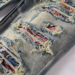 Load image into Gallery viewer, Todroki Nomad Mosaic – multicolor patch repair detail