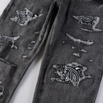 Load image into Gallery viewer, Todroki Granite Scroll – paisley patch repair detail