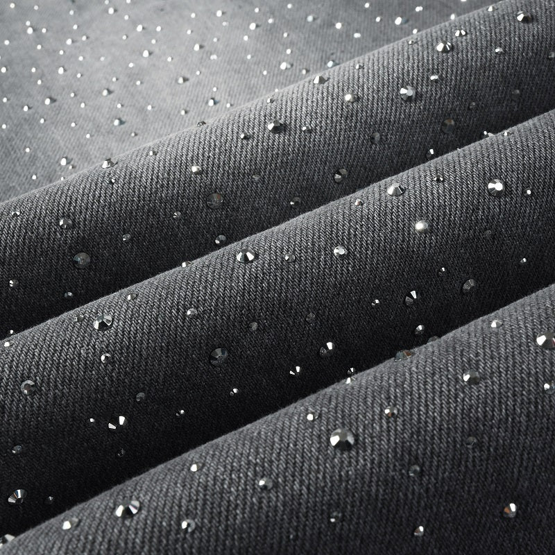 Todroki Ash Starfall – denim fabric close-up