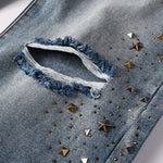 Load image into Gallery viewer, Todroki Bronze Tremor – knee destruction with brass studs