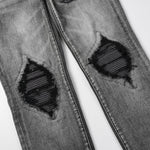 Load image into Gallery viewer, Todroki Ash Void – black knee patch detail
