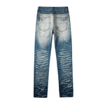 Load image into Gallery viewer, Todroki Line Break blue slim denim – back