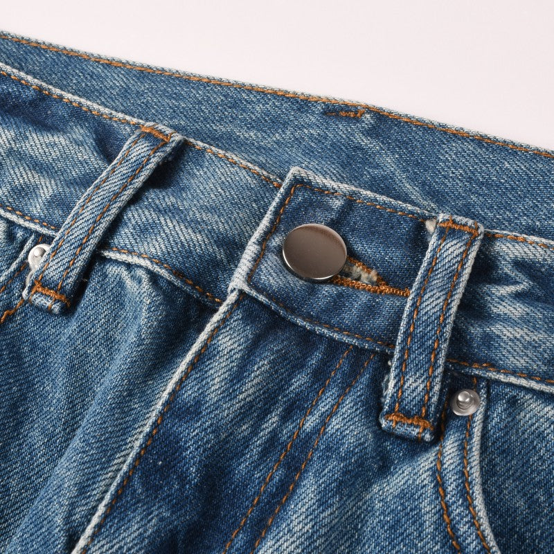 Todroki Line Break – waistband and button detail