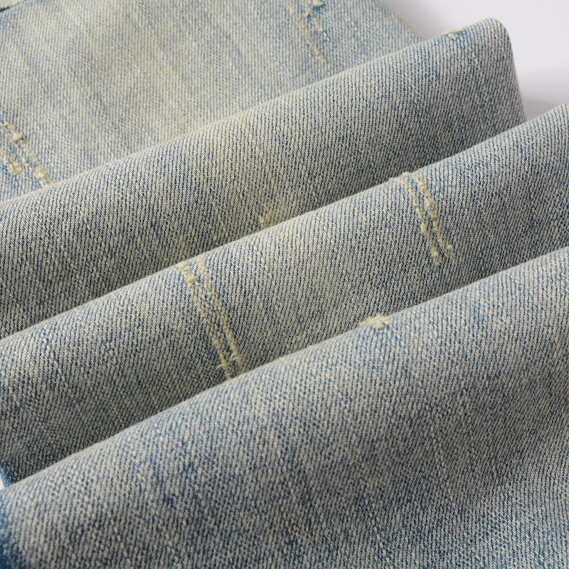 Todroki Pumice Groove – denim fabric close-up