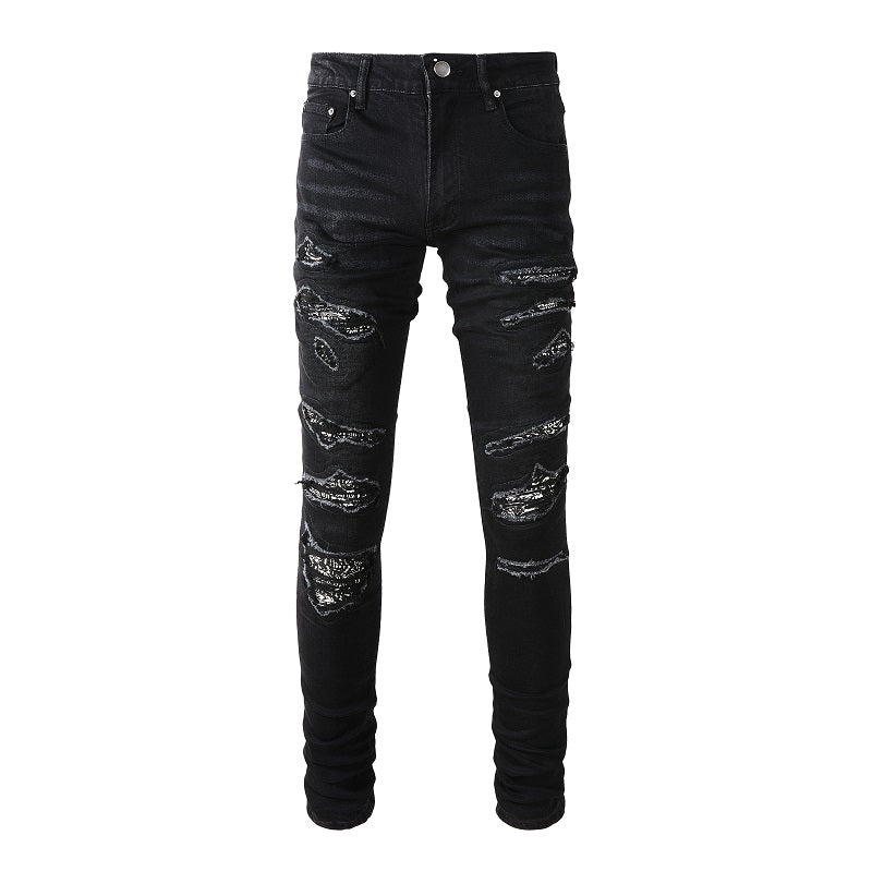 Todroki Slim-Fit Black Paisley – Todroki Denim