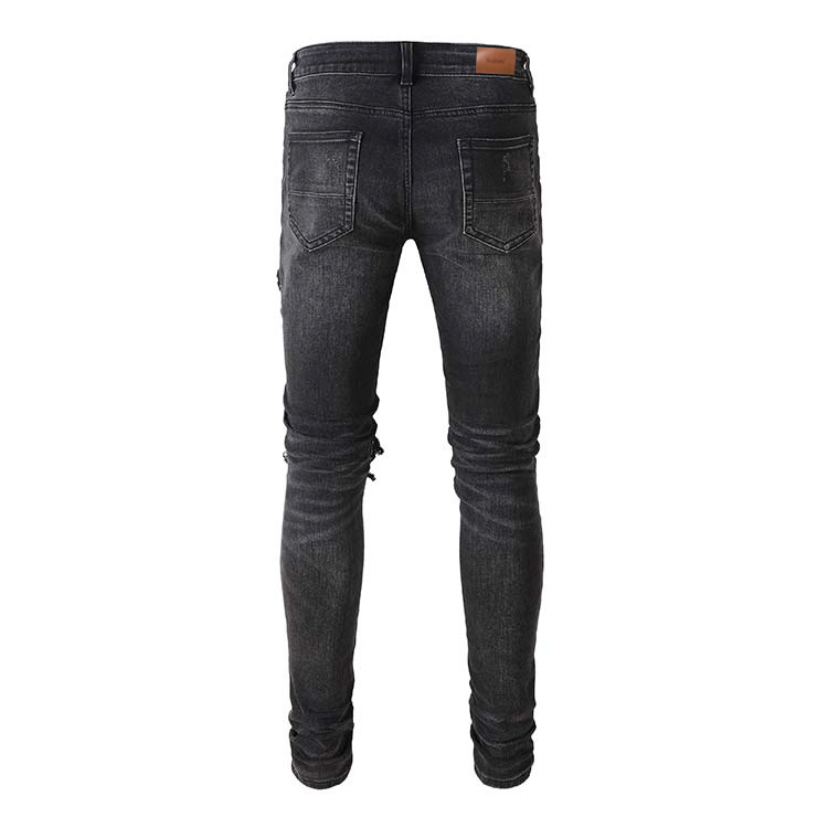 Todroki Slim-Fit Black Pink Patch