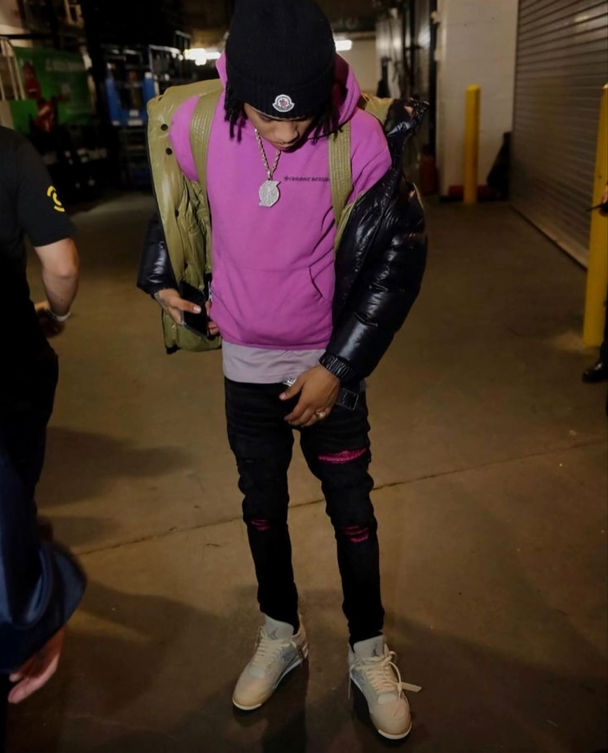 Todroki Slim-Fit Black Pink Patch