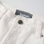 Load image into Gallery viewer, Todroki Frost White Rhinestone slim-fit white denim (2)