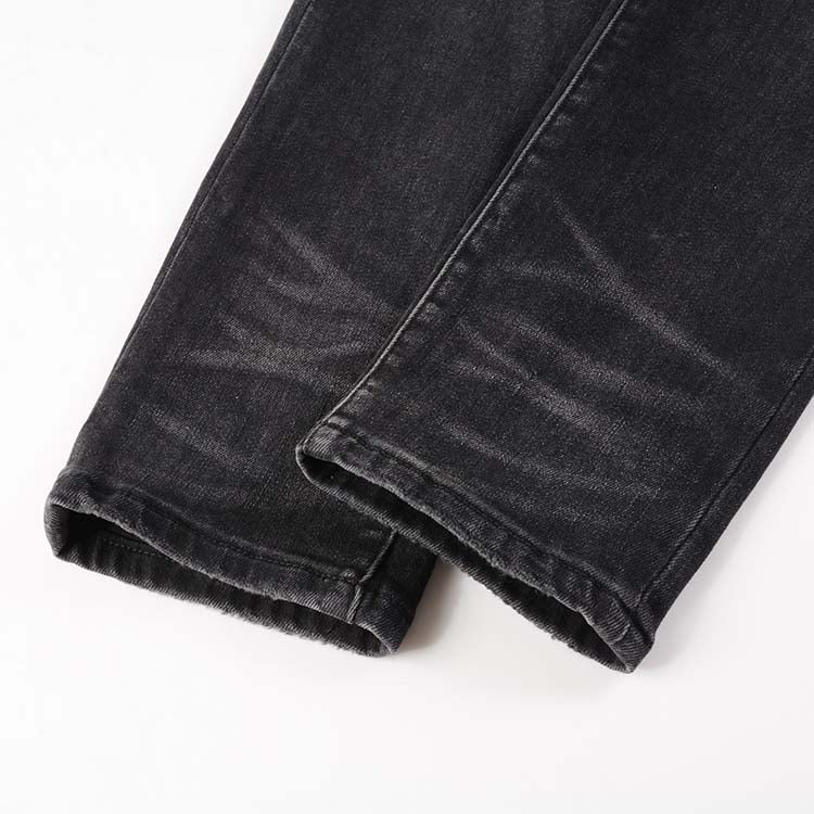 Todroki Slim-Fit Black Pink Patch