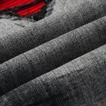 Load image into Gallery viewer, Todroki Grey Ember – denim fabric close-up